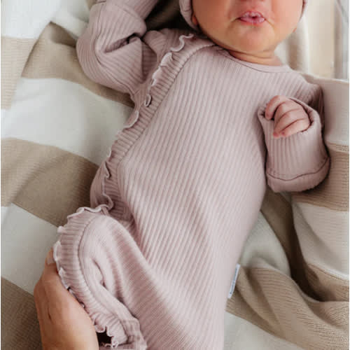 Baby Frill Onesie - Rose