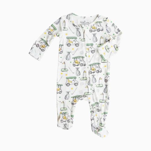 Caden Lane Zipper Footie - Country Club Cuties, Newborn