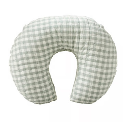 Adairs Kids - Vintage Washed Eucalyptus Check Nursing Pillow | Adairs
