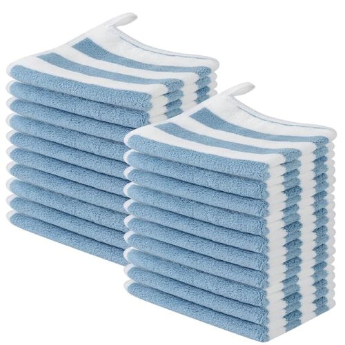 Microfiber Facial Cloths Fast Drying Washcloth 12inch x 12inch Absorbent Face Wash Cloth Soft Makeup Remover Cloths