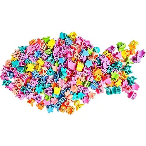 Soft Elastic Hair Ties，Colorful Hair Bobbles for Girls, Multicolor Hair Accessories Set with Hair Tail Tools & Cute Mini Hair Clips (Jumbo Pack(180PCS))