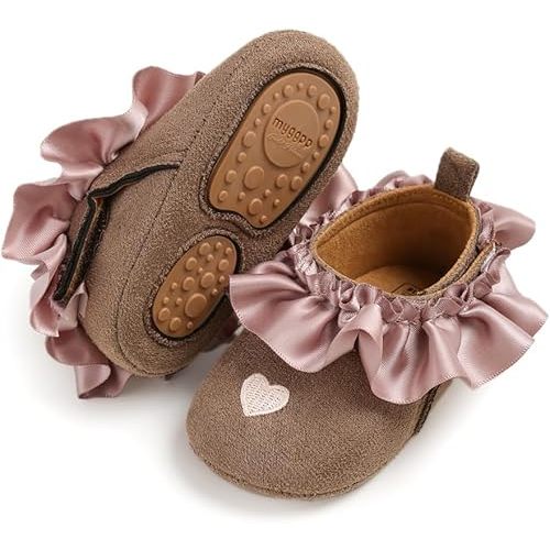 Baby Girls Mary Jane Flats with Bowknot Floral Princess Wedding Dress Shoes Soft Newborn Infant Crib First Walkers Prewalker
