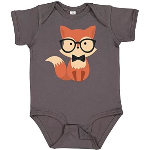 inktastic Cute Hipster Fox Baby Bodysuit