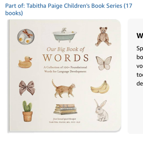 Our Big Book of First Words: A Collection of 100+ Foundational Words for Language Development (Tabitha Paige Children's Book Series)