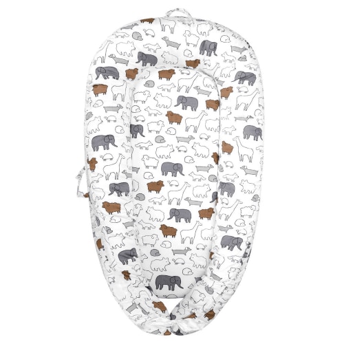 Floor Pillow Lounger for Boys and Girls, Lounger Cover for Boys，Portable & Adjustable Cover Floor Seat(White Elephant)