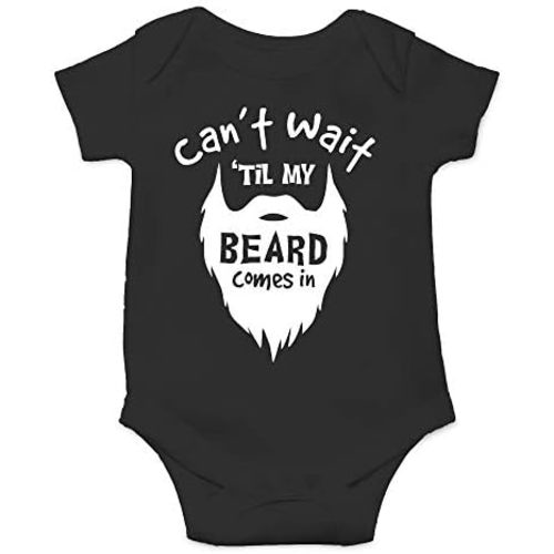 Can't Wait Til My Beard - Baby Clothes - Funny Newborn Bodysuit Outfits for Boys