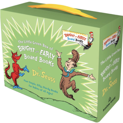 The Little Green Boxed Set of Bright and Early Board Books: Fox in Socks; Mr. Brown Can Moo! Can You?; There's a Wocket in My Pocket!; Dr. Seuss's ABC