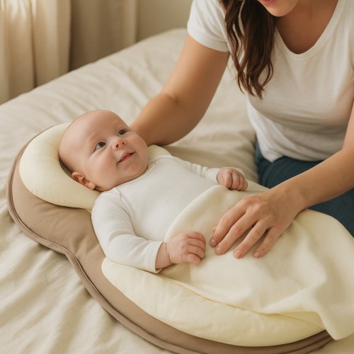 Baby Pillow Flat Head Support Ergonomic Newborn Sleep Cushion