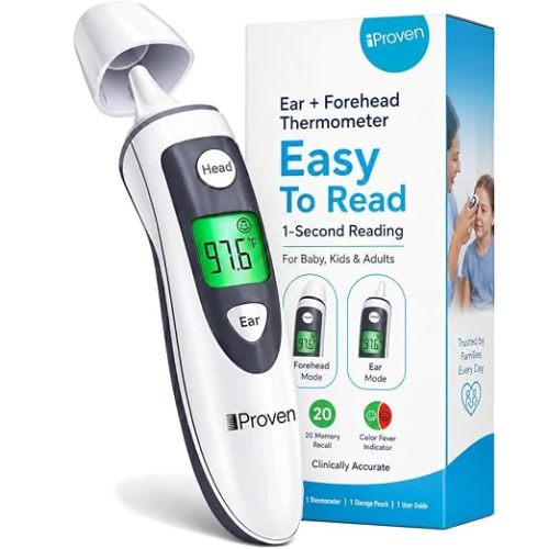 iProven Ear and Forehead Thermometer for Adults, Kids, and Baby