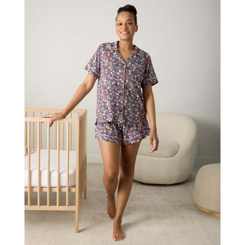 Midnight Petals Women's Pajama Set | Little Sleepies