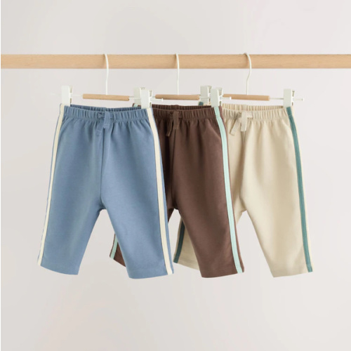 Buy Blue/Brown/Cream Baby Straight Leg Joggers 3 Pack (0mths-2yrs) from Next USA