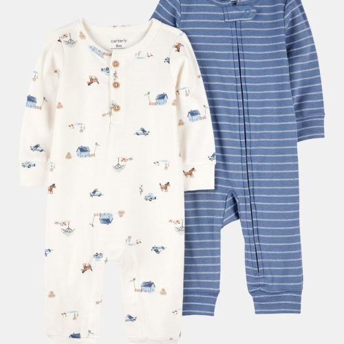 Baby 2-Pack Zip-Up Jumpsuits | Carter’s Oshkosh Canada