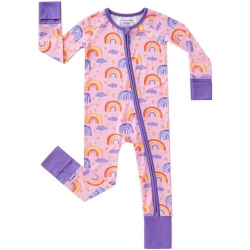 pureborn Baby Infant Boys Girls Zipper Sleeper Snug Fit Viscose from Bamboo Pajamas 0-24 Months