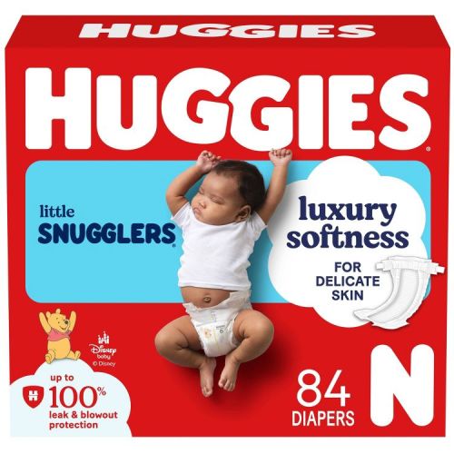 Huggies Little Snugglers Diapers - Newborn - 84ct: Wetness Indicator, Absorbent Layers, No Fragrance Added