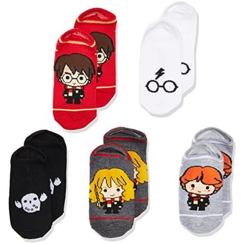 Harry Potter Unisex-Kid's 5 Pack No Show Socks