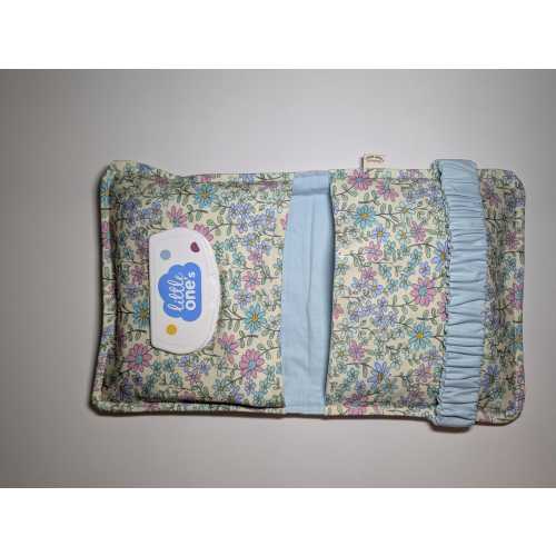 Wipes and Nappy Pouch - floral butter