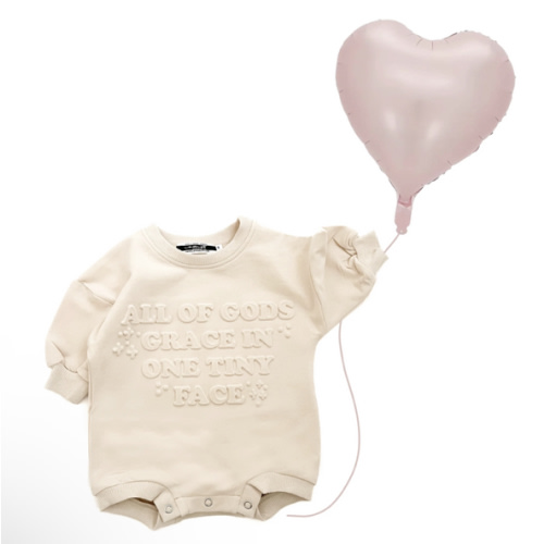 All Of Gods Grace In One Tiny Face Bubble Jumpsuit
