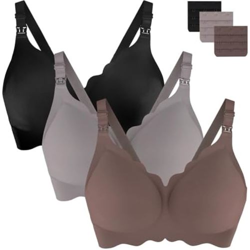 UHdod Nursing Bras for Breastfeeding, Seamless Wireless Maternity Bra