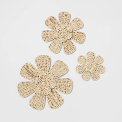 3pc Woven Flower Kids' Wall Décor Set - Pillowfort™