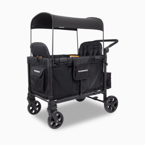 WonderFold Wagon W4 Elite Pro Stroller Wagon - Jet Black
