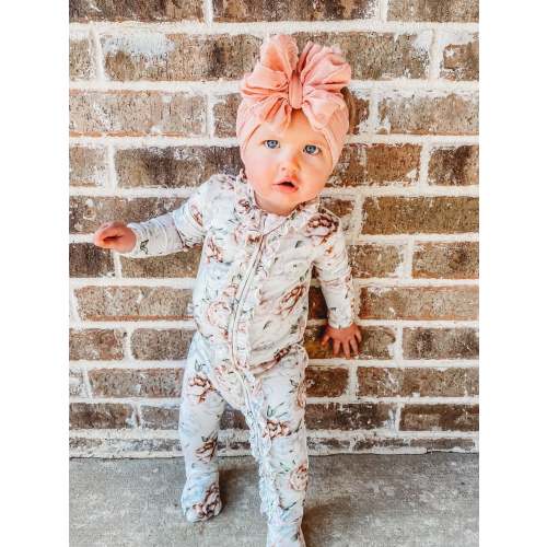 Floral Dreams | Convertible Two-Way Zip Footie