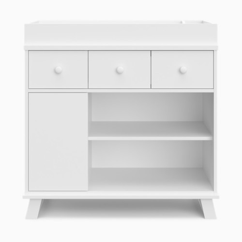 Storkcraft Modern Nursery Changing Table Dresser - White