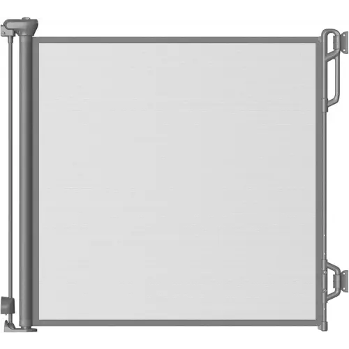 Retractable Baby Gate for Stairs & Doorways - 55" Wide Portable Safety Gate | Fits Baseboards, Easy to Use Indoor/Outdoor | Mesh Gate for Dogs, Puppies, Gray