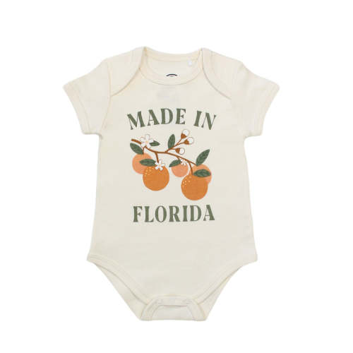 Made in Florida Oranges Cotton Baby Bodysuit – Emerson and Friends