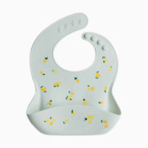 Loulou Lollipop Printed Silicone Bib - Lemon