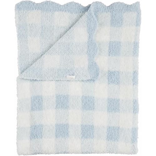 Mud Pie Children's Blue Gingham Chenille Blanket