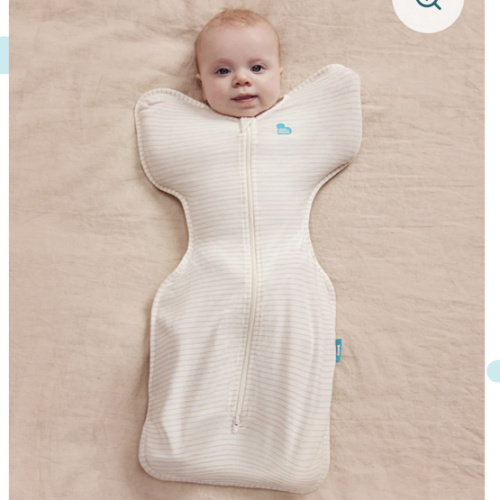 Swaddle Up™ 0.2 TOG Cotton Tan Breton Stripe