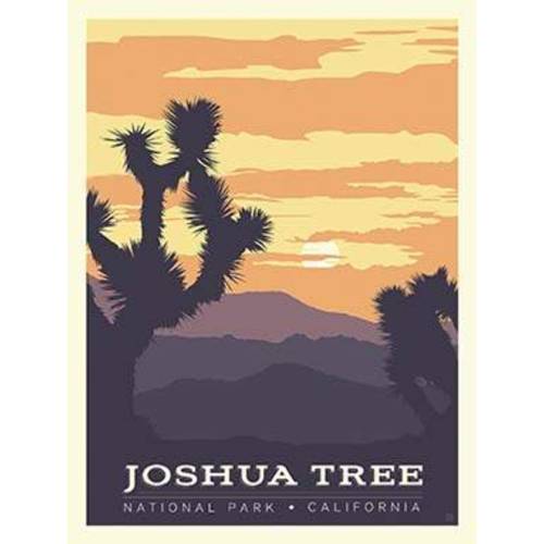 DEAL National Parks Poster Panel Joshua Tree California Outdoors Fabric - P8791 - DIGITALLY PRINTED Riley Blake Quilting Cotton Fabric