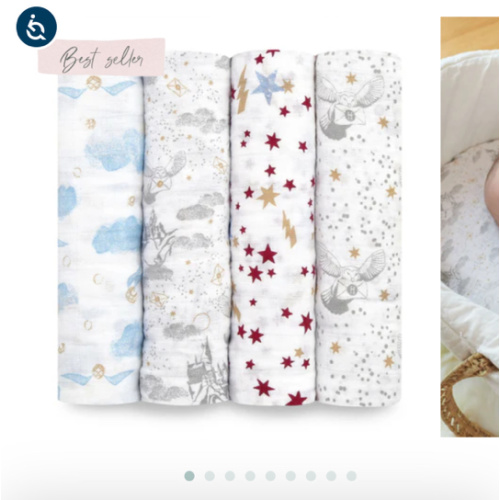 Harry Potter Cotton Swaddle 4pk | aden + anais