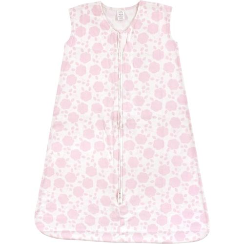 Touched by Nature Unisex Baby Organic Cotton Sleeveless Wearable Sleeping Bag, Sack, Blanket, Floral Shadow, 0-6 Months