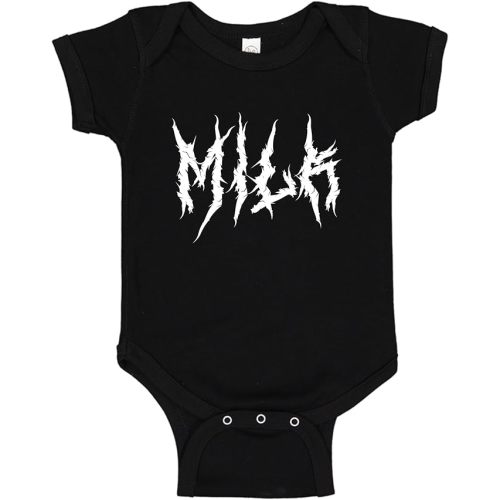 Milk Death Metal Goth Baby One Piece Or Toddler T-Shirt Funny Metal Band Clothes
