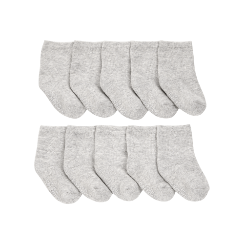 Baby 10-Pack Crew Socks - Grey - Carter's | Carter's