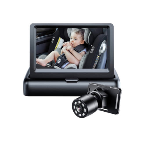 Itomoro Baby Car Mirror, View Infant in Rear Facing Seat with Wide Crystal Clear View,360° Rotation Plug and Play Easy Install baby car monitor 1080p