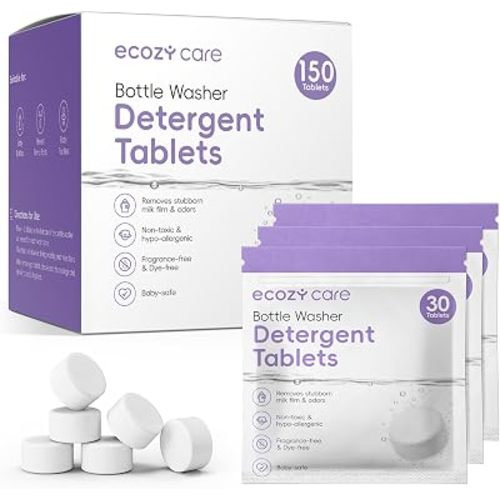 ecozy care 150 Count Bottle Washer Detergent Tablets, Baby Bottle Washer
