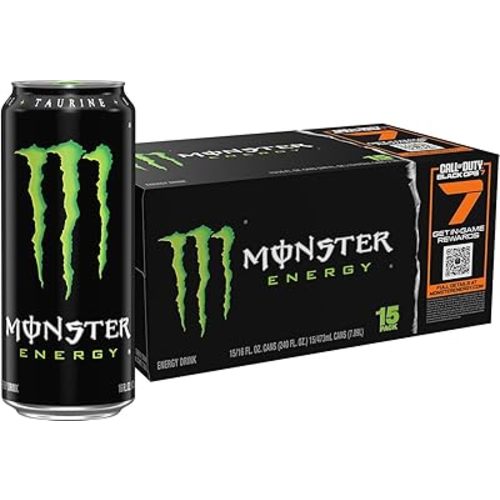 Monster Energy Drink, Green, Original, 16 Ounce