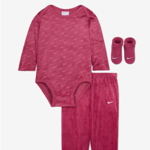 Nike Nike Baby (0-12M) 3-Piece Velour Swoosh Boxed Set. Nike.com