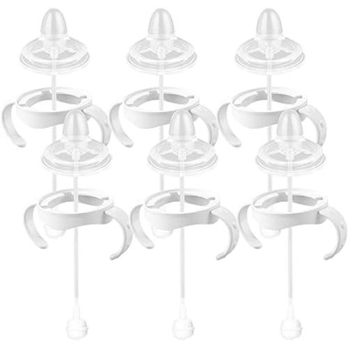 Spout Sippy Cup Conversion Kit for Philips Avent Natural Baby Bottles, Soft top and Weighted Transition Cup Kit with Handles, Pack of 6