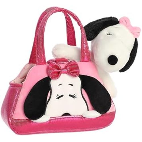 Aurora® Adorable Peanuts® Fancy Pals™ Peek-A-Boo™ Belle Stuffed Animal - Officially Licensed Toys for All Snoopy Fans - Nostalgic Gift for Adults and Birthday Celebrations - 8 Inches