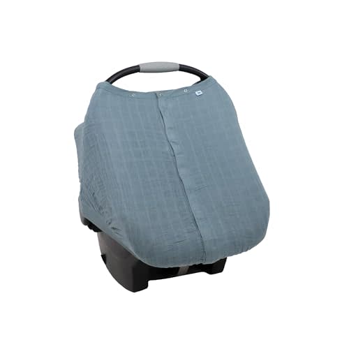 Little Unicorn Breathable Car Seat Canopy | Magnetic Closure Cover & Universal Fit | Protection & Privacy for Baby (Sea)