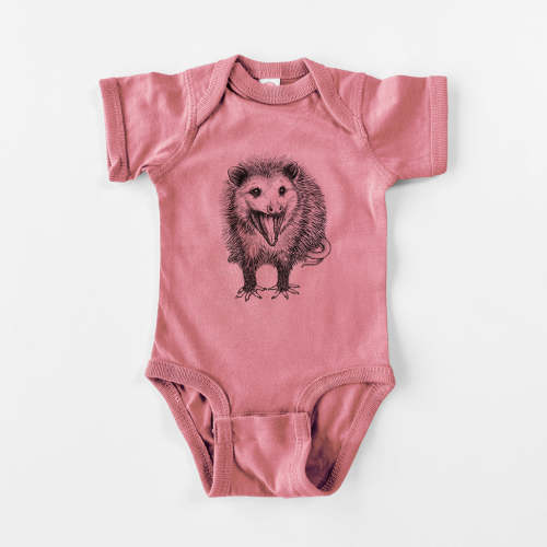 Hissing Opossum - Didelphidae - Baby Fine Jersey Bodysuit