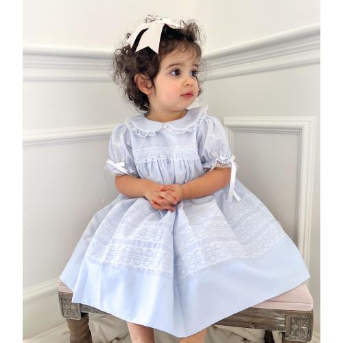 Elodie Heirloom Dress in Blue