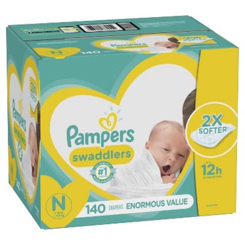 Pampers Swaddlers Disposable Diapers Enormous Pack - (Select Size), Size: Size Newborn (140 Count)