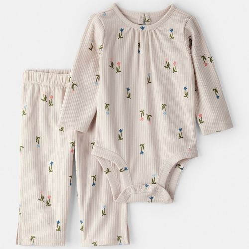 Baby Girl Carter's 2-pc. Floral Bodysuit & Pant Set