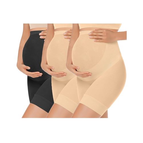 KIM S Shape Your Bump Seamless Maternity Shapewear for Dress, Pregnancy Postpartum Prevent Chafing Support-Underwear