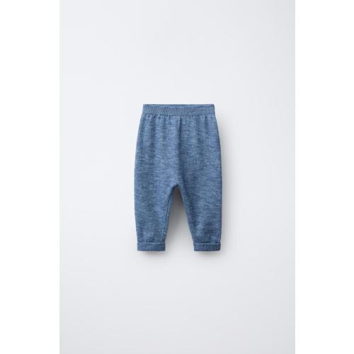 WOOL AND CASHMERE SAROUEL PANTS - Blue marl | ZARA United States