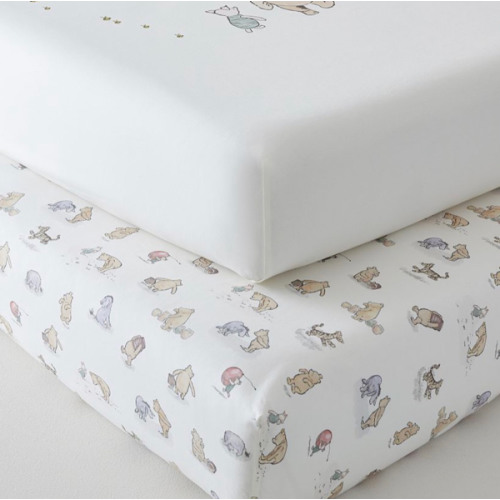 Disney's Winnie the Pooh Organic Crib Fitted Sheet Bundle - Set of 2